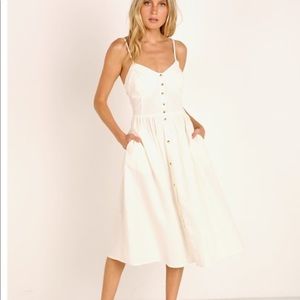 Rollas eve linen dress white vintage